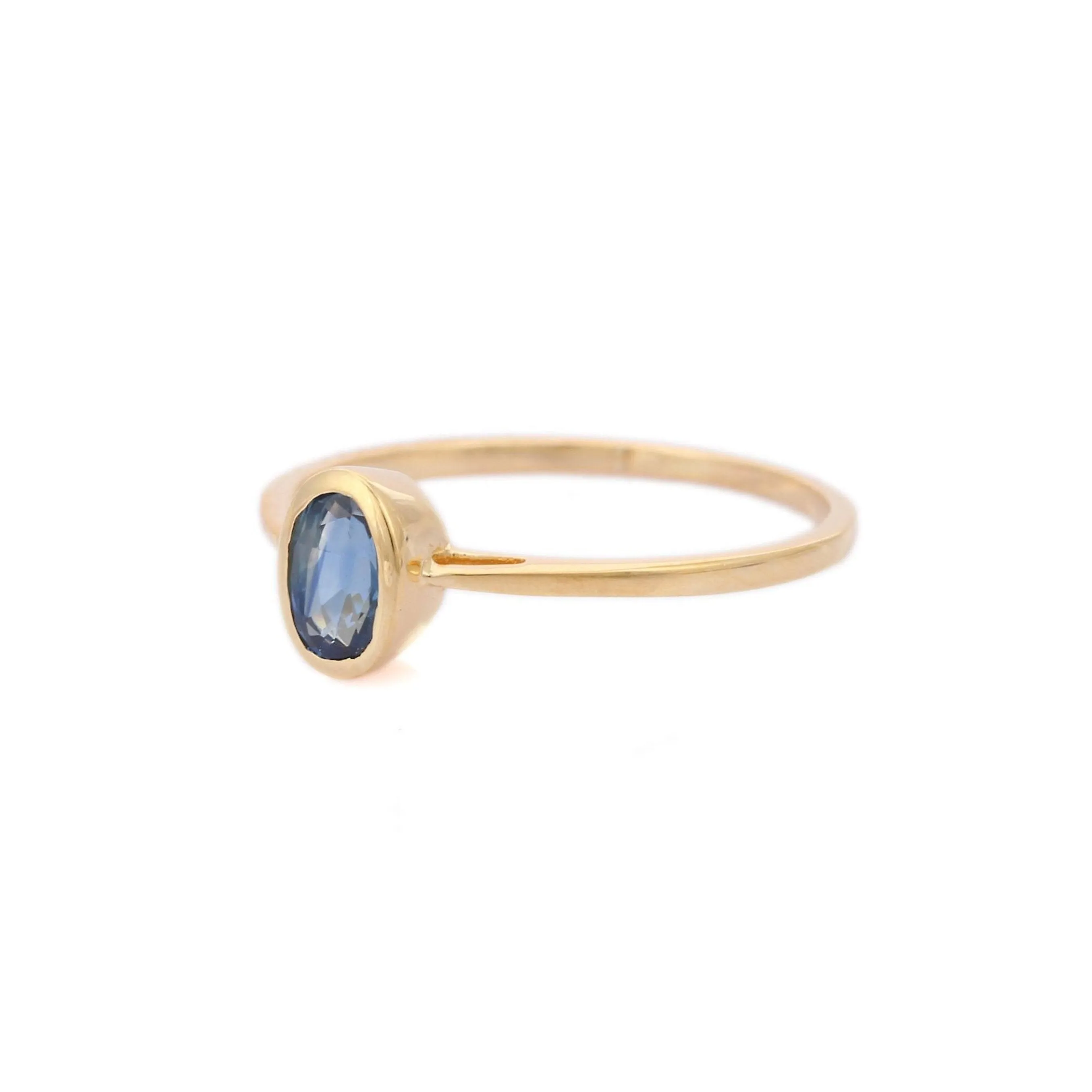 14K Yellow Gold Sapphire Ring