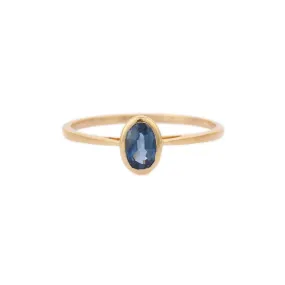 14K Yellow Gold Sapphire Ring