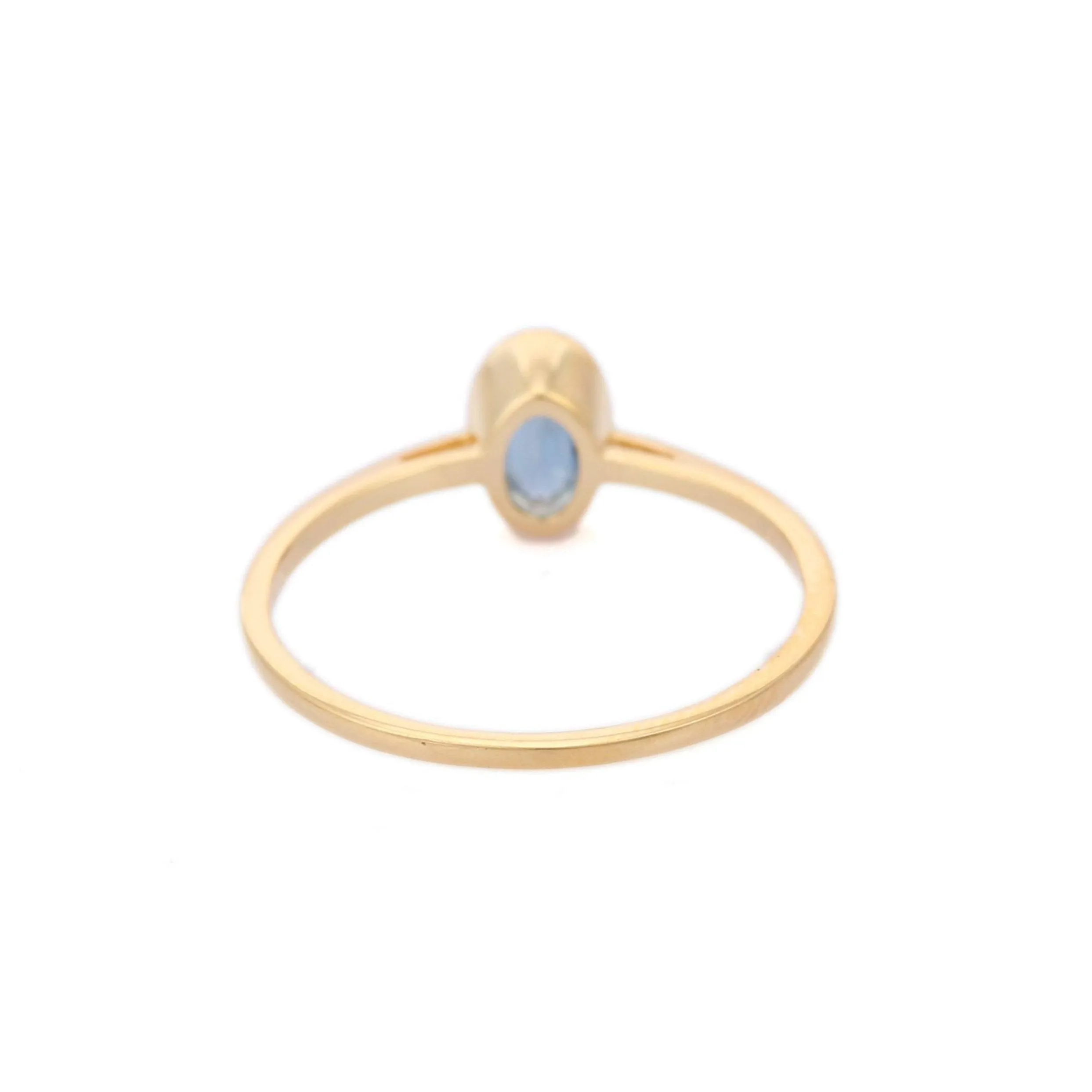 14K Yellow Gold Sapphire Ring