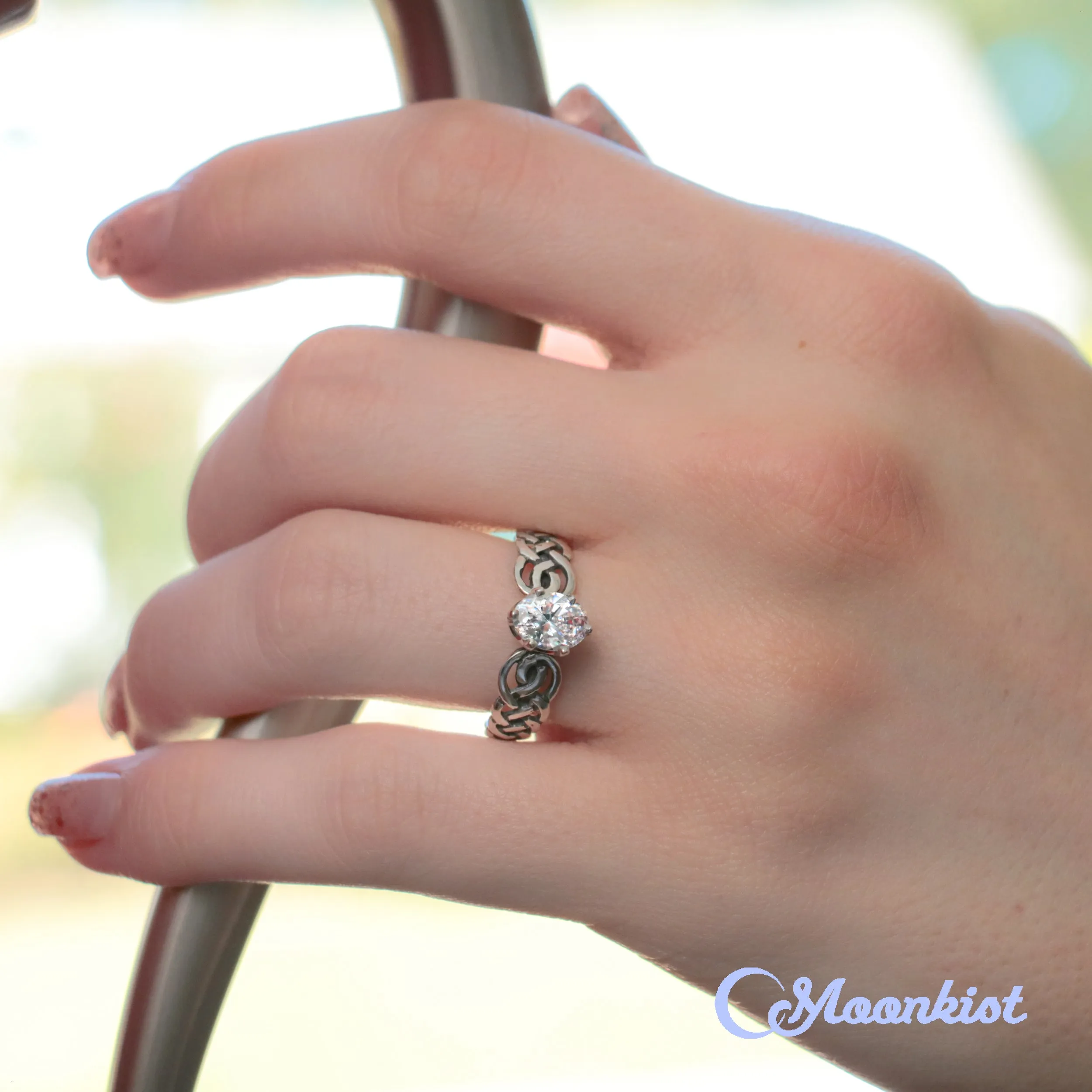 2 CT Oval Celtic Engagement Ring for Women | Moonkist Designs