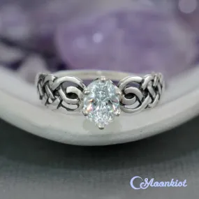 2 CT Oval Celtic Engagement Ring for Women | Moonkist Designs