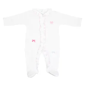 All Bows Embroidery Footie | Baby Girl