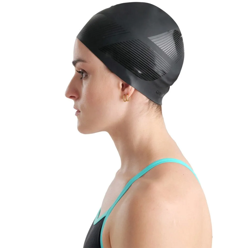 Arena Diamonds Silicone Swim Cap | Black