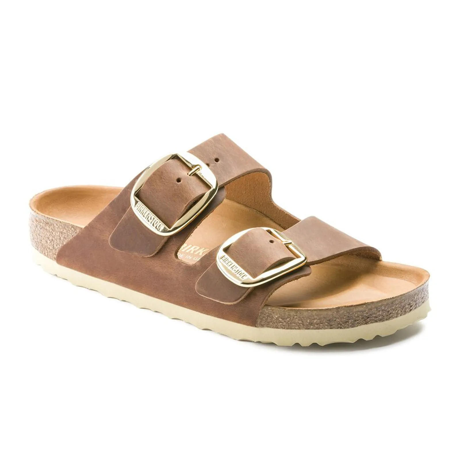 Birkenstock Arizona Big Buckle Narrow Slide Sandal (Women) - Cognac Oiled Leather