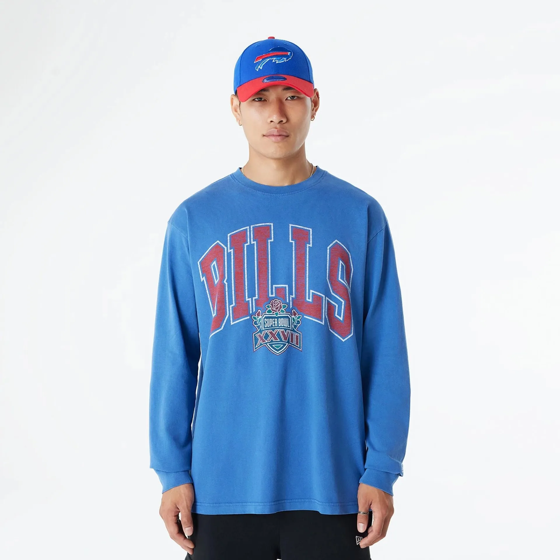 Buffalo Bills Oversized Essential Blue Oversized Long Sleeve T-Shirt