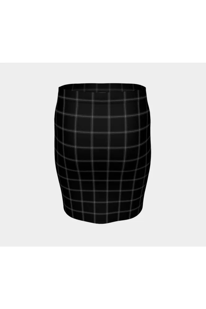 Checkered Fitted Skirt