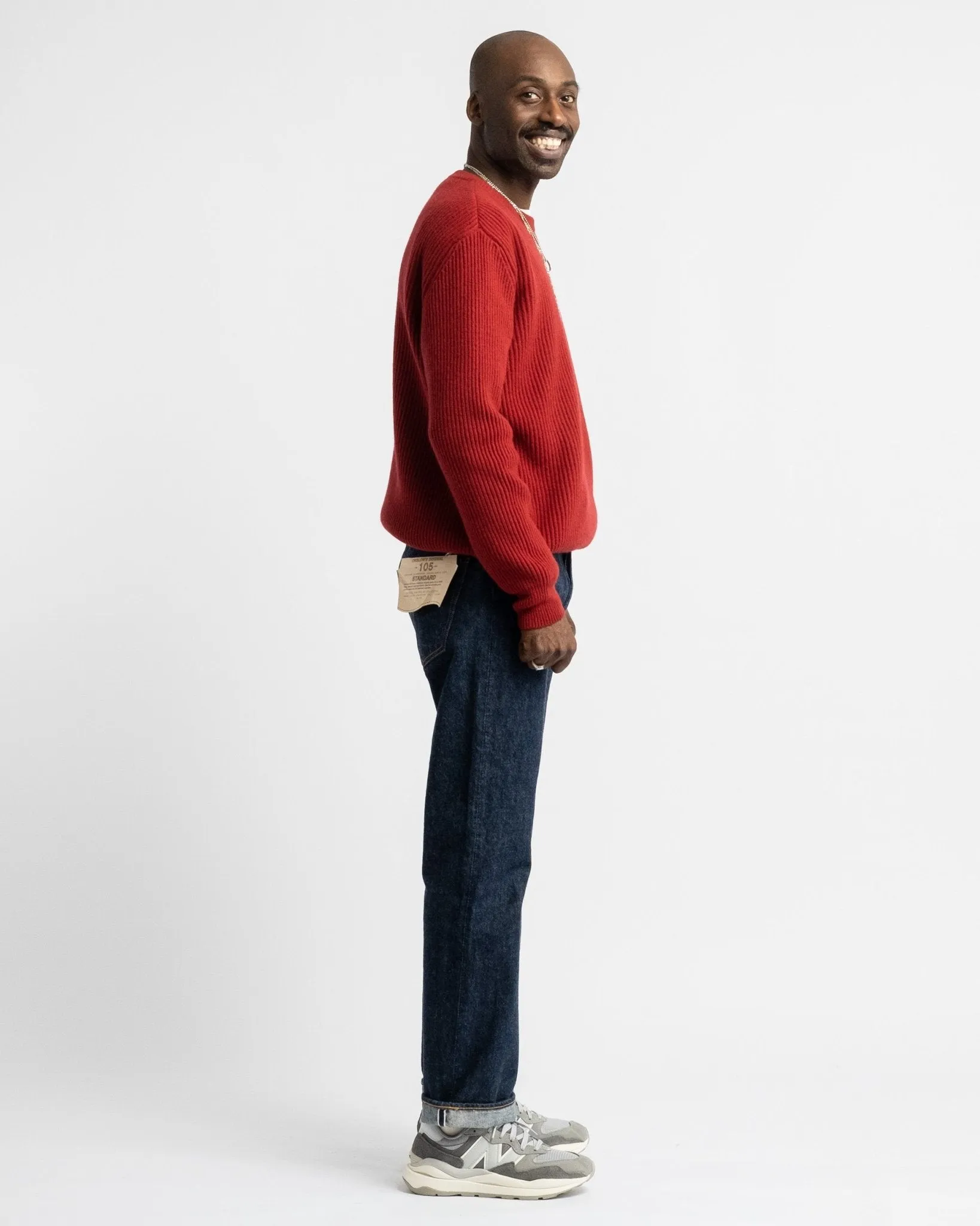 Crewneck Long Sleeve Cashmere Cherry