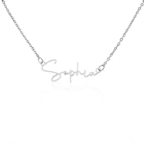 Customized Name Necklace, Signature Name Necklace for Women