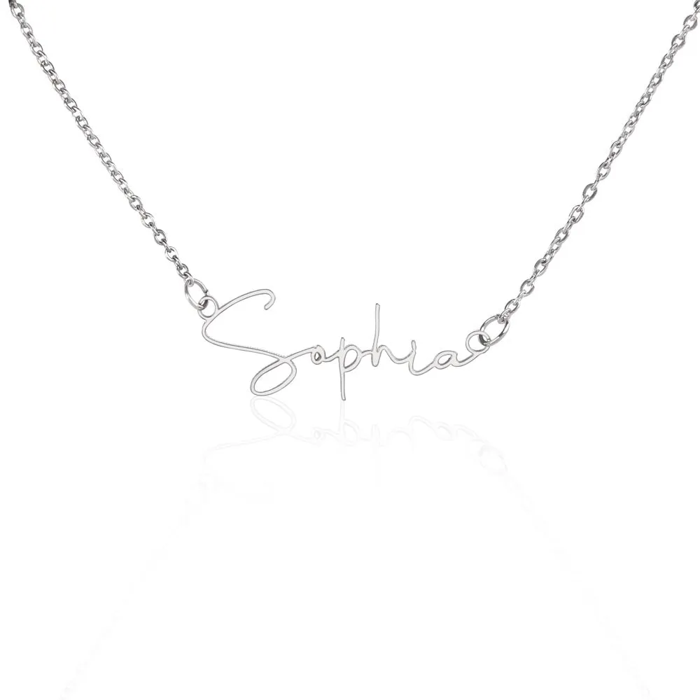 Customized Name Necklace, Signature Name Necklace for Women