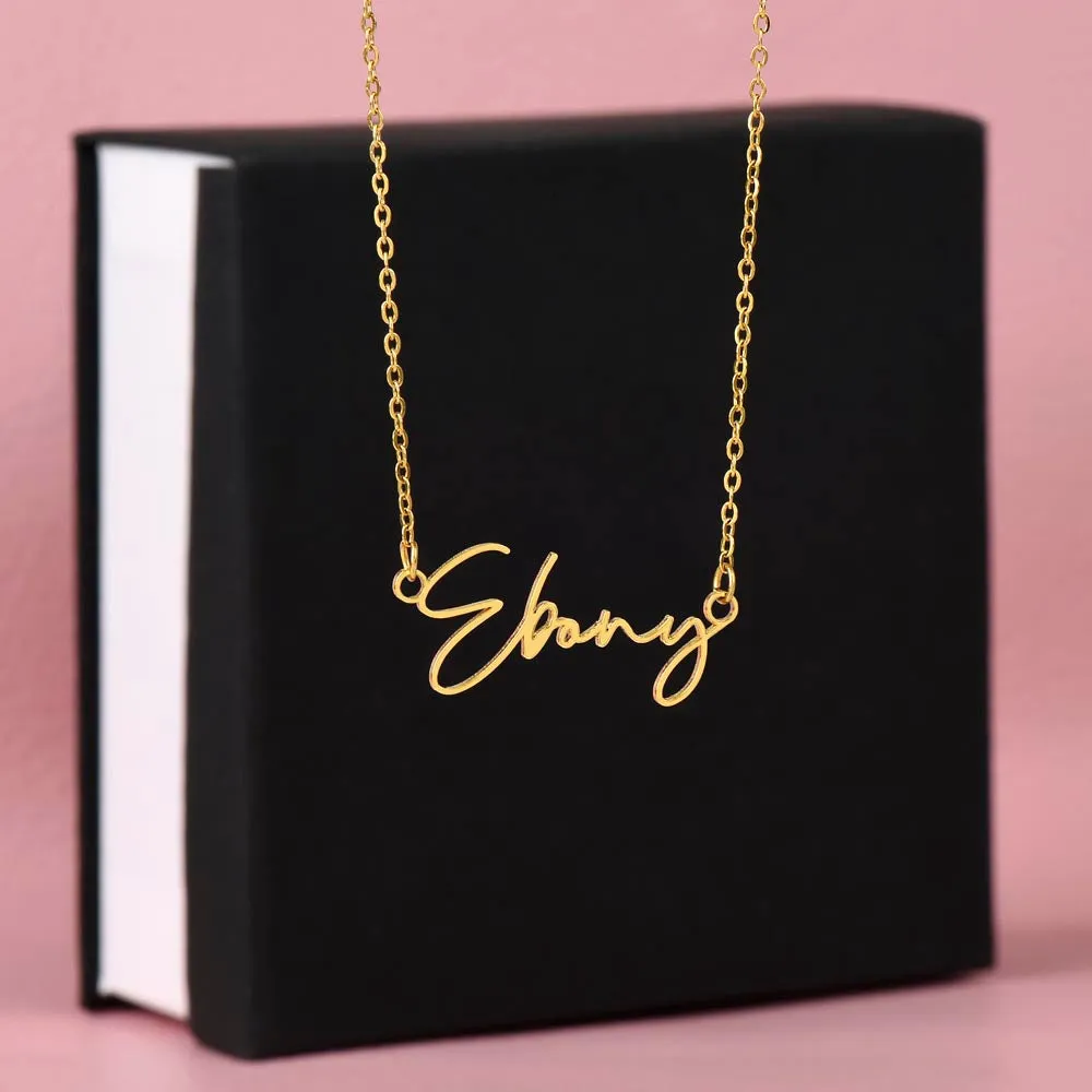 Customized Name Necklace, Signature Name Necklace for Women