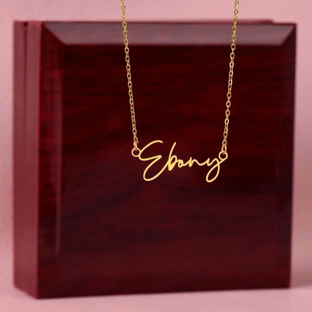 Customized Name Necklace, Signature Name Necklace for Women