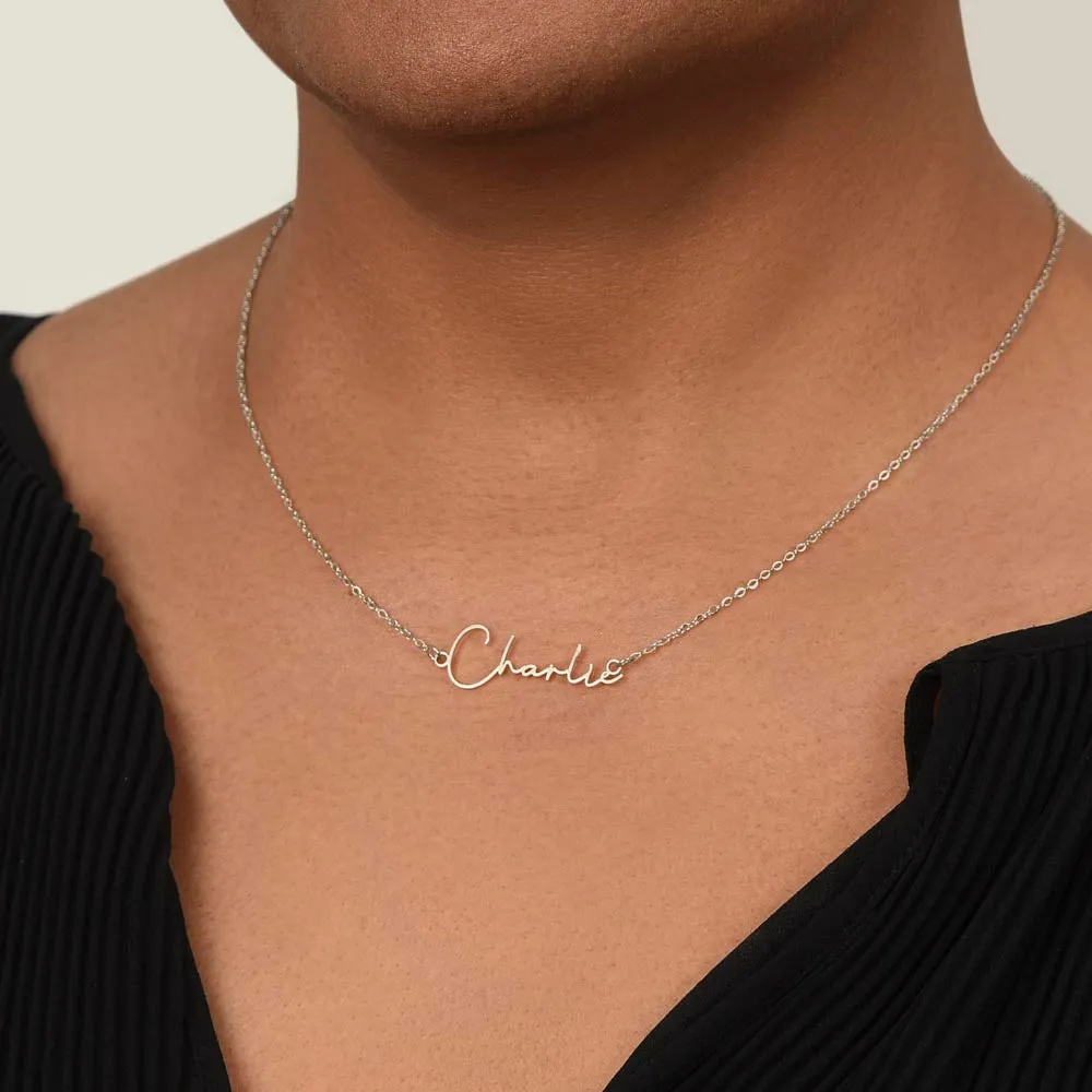 Customized Name Necklace, Signature Name Necklace for Women