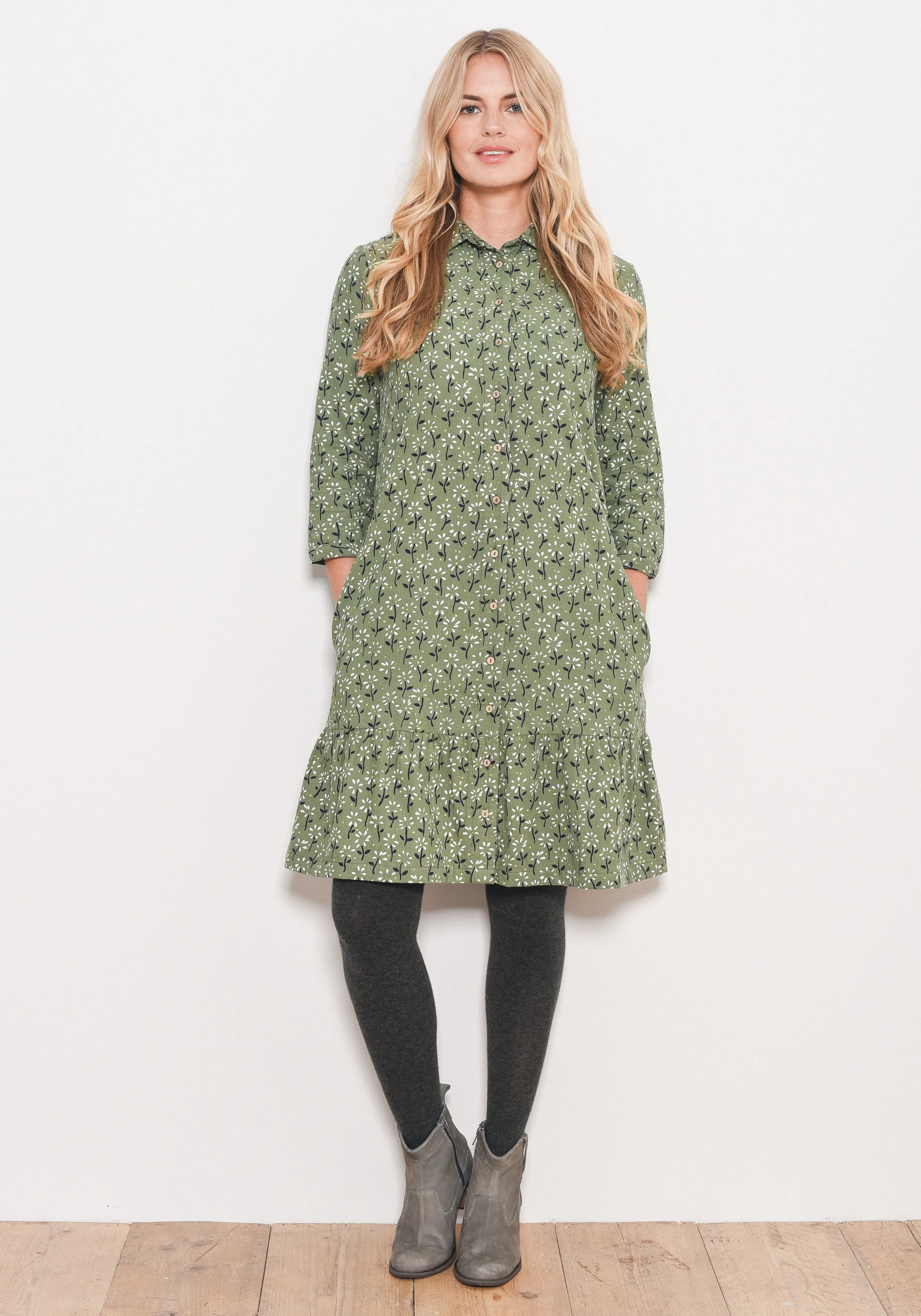 Eden Cord Shirt Dress