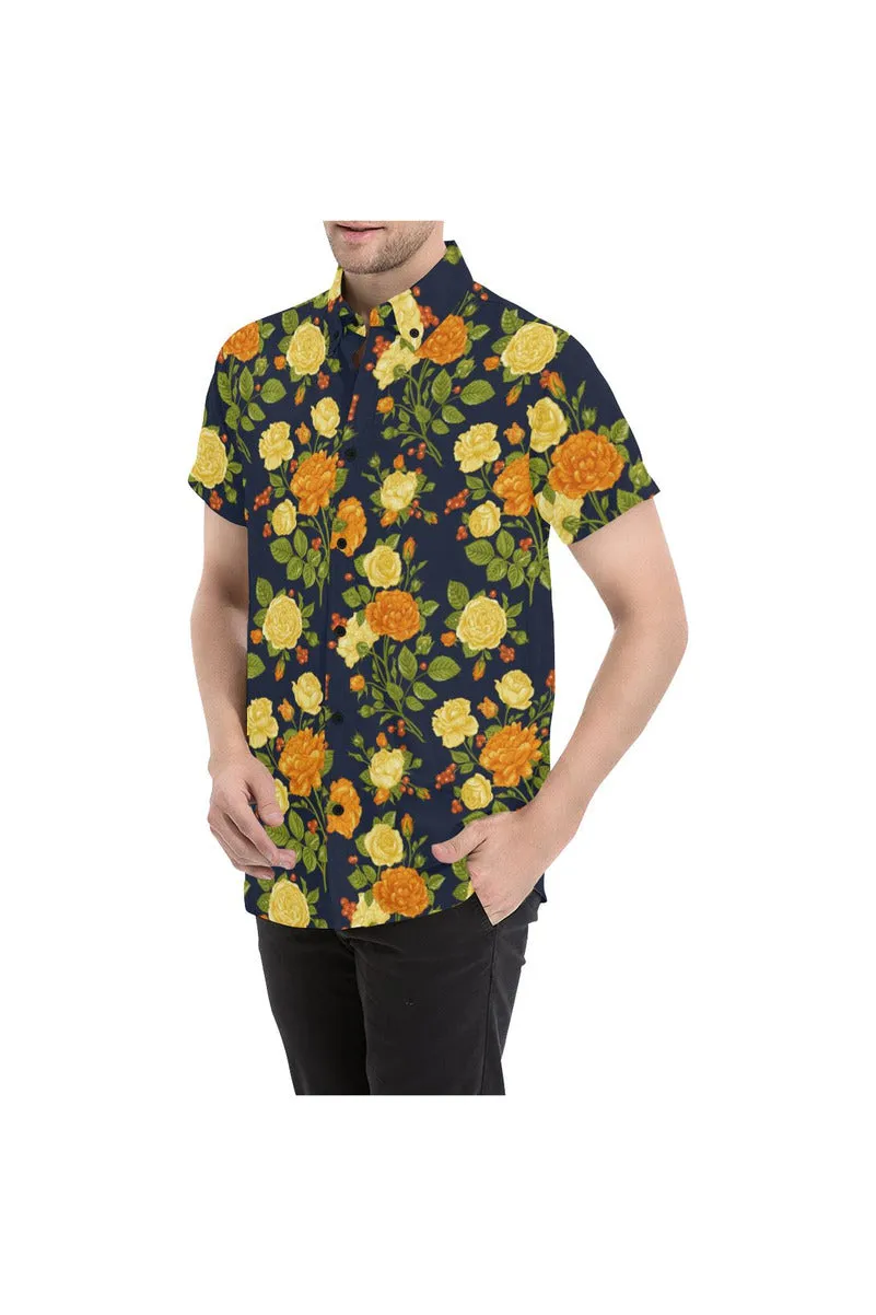 Floral Fellow Men's All Over Print Short Sleeve Shirt (Model T53)