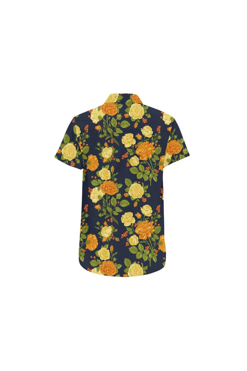 Floral Fellow Men's All Over Print Short Sleeve Shirt (Model T53)