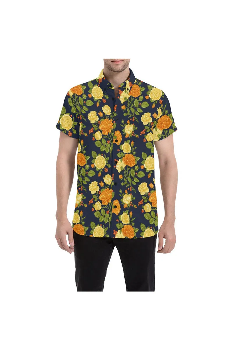 Floral Fellow Men's All Over Print Short Sleeve Shirt (Model T53)