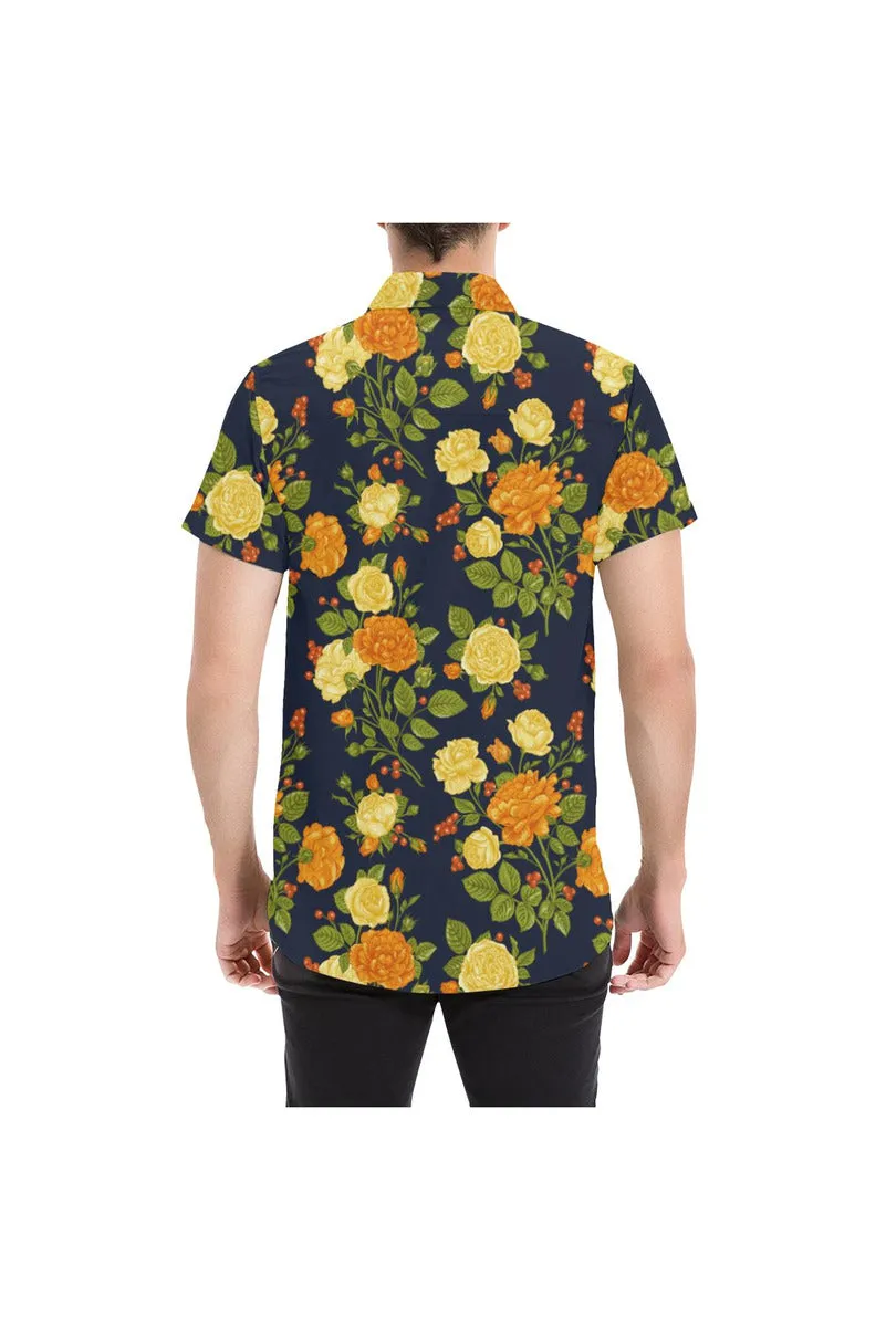 Floral Fellow Men's All Over Print Short Sleeve Shirt (Model T53)