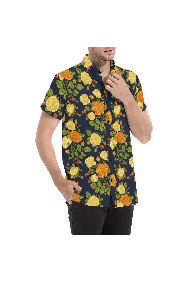 Floral Fellow Men's All Over Print Short Sleeve Shirt (Model T53)