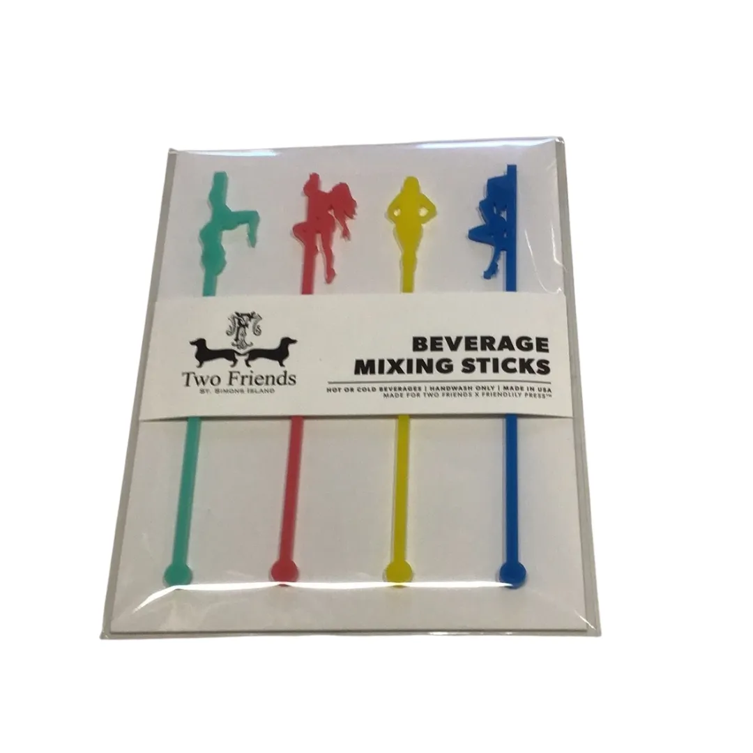 Four Piece Drink Stirrer Set  - 11 Variants