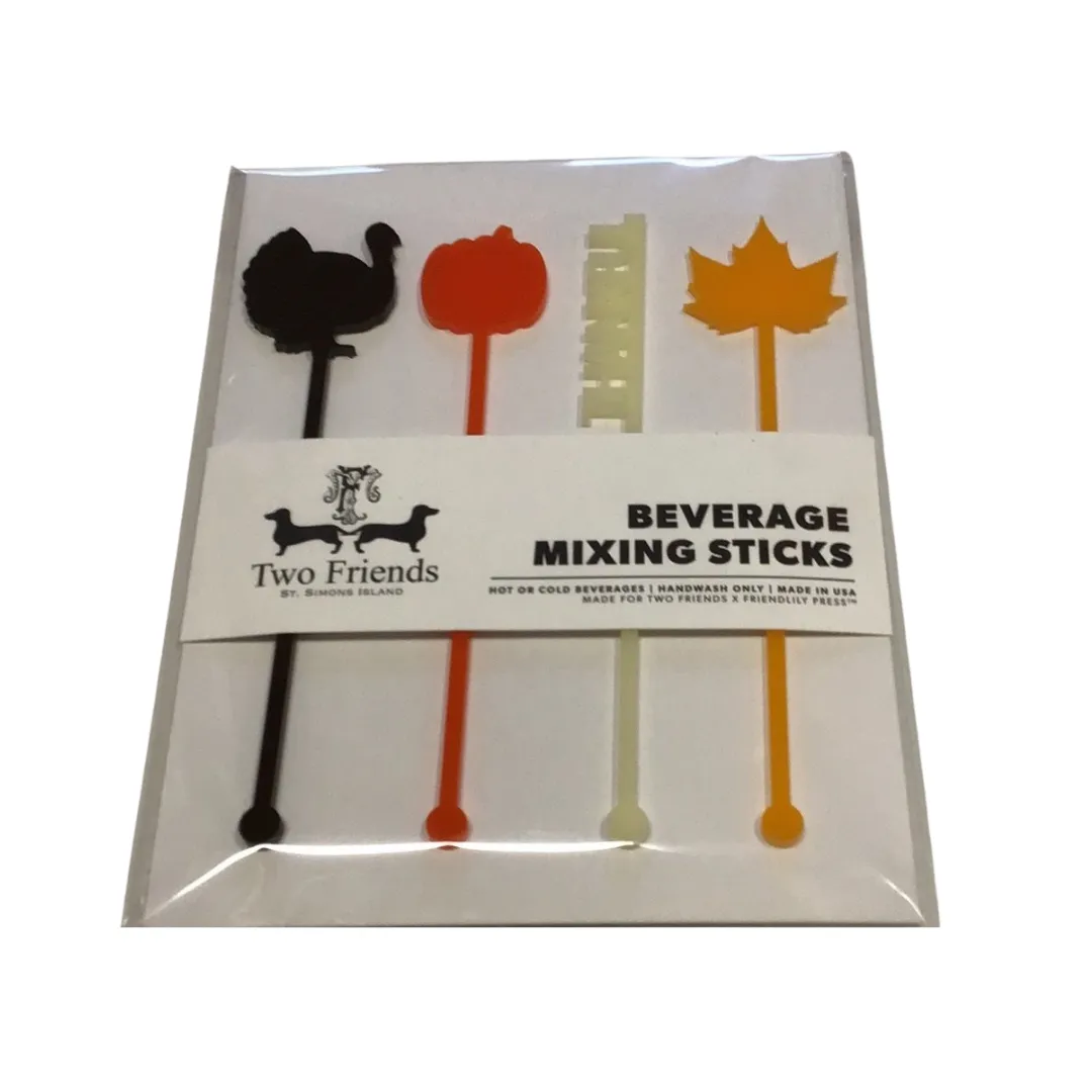 Four Piece Drink Stirrer Set  - 11 Variants