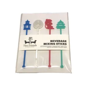 Four Piece Drink Stirrer Set  - 11 Variants