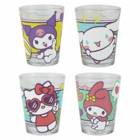 Glass Set 4-Pieces - Hello Kitty - 1.5oz