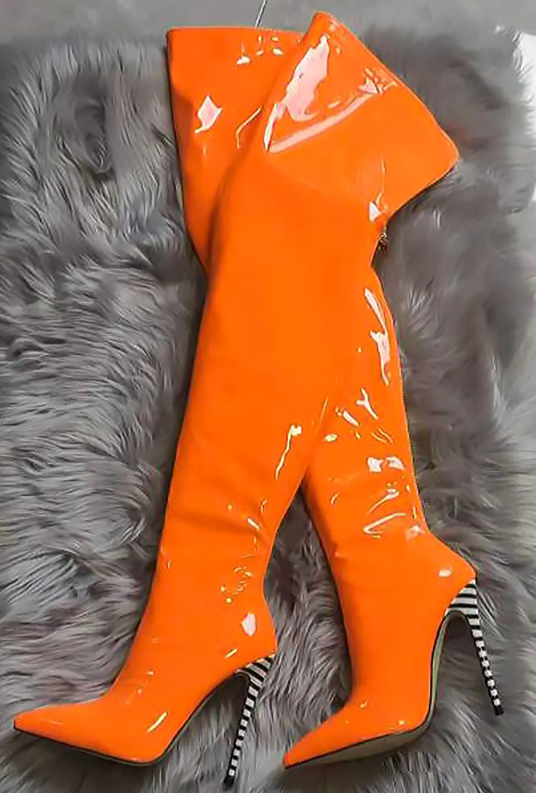 HENDRIX - LATEX OTK BOOTS