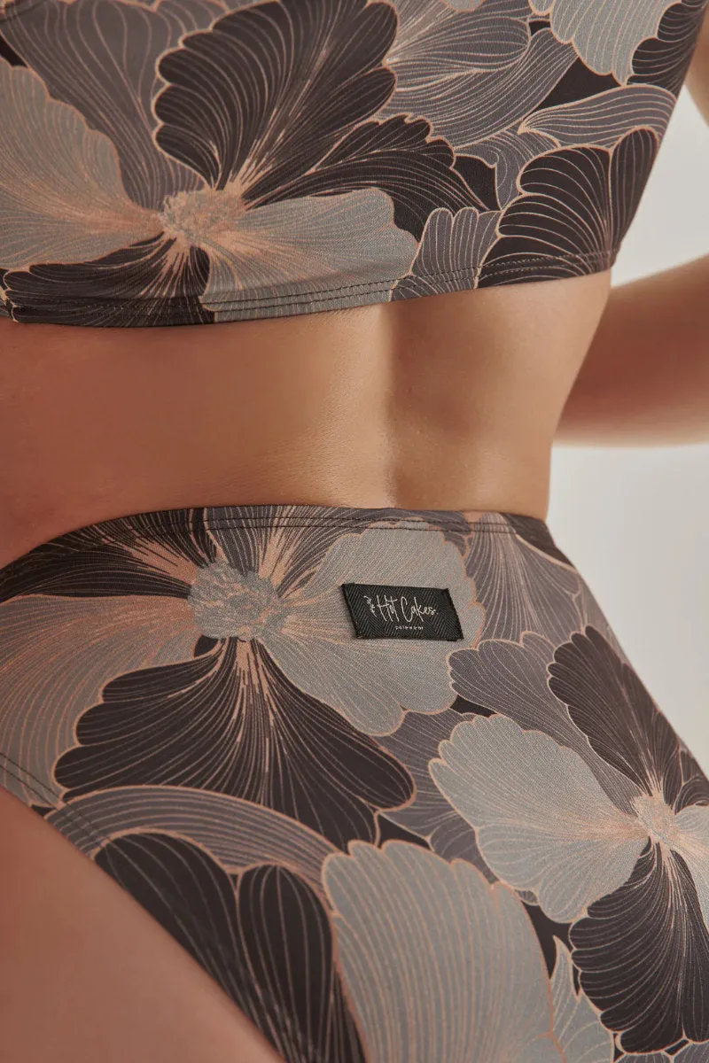 HotCakes Polewear Neoprene Bottoms - Dark Peonies