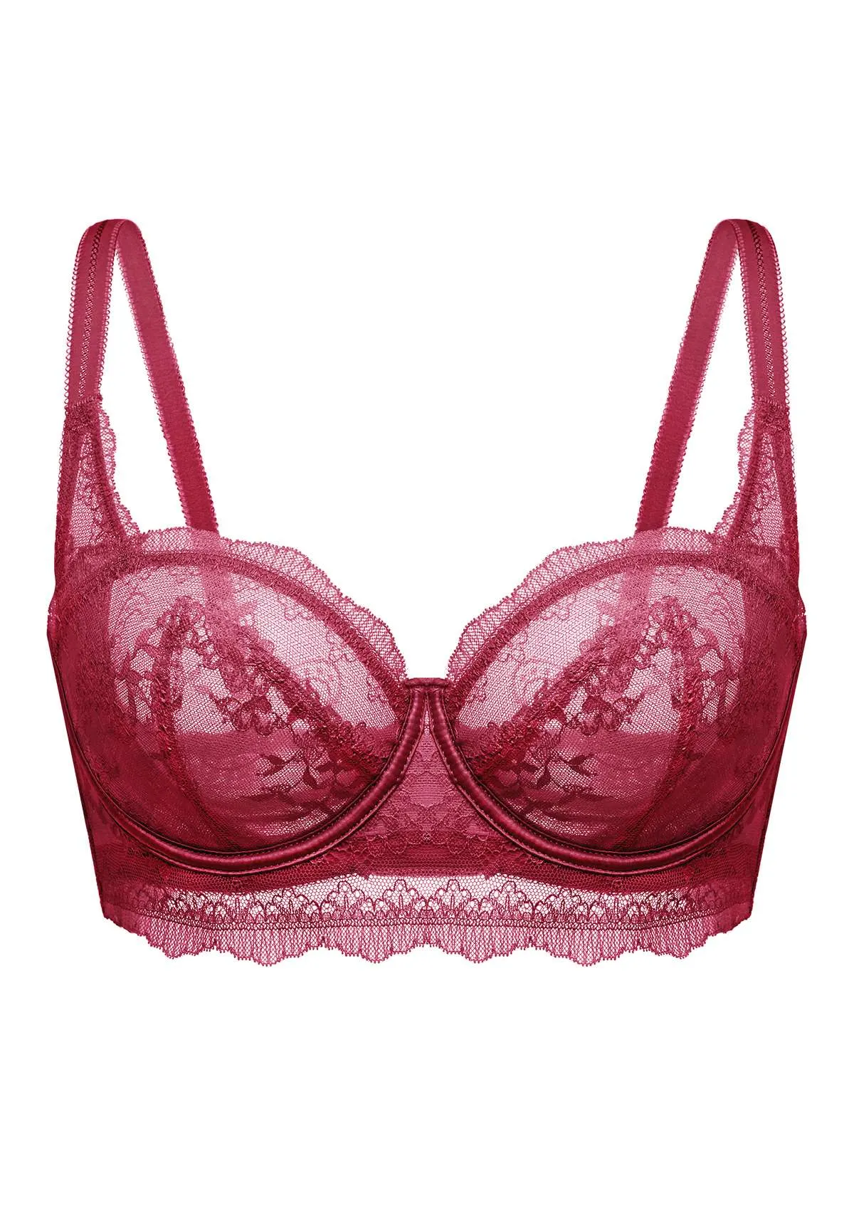 I Do Floral Lace Unlined Balconette Bra