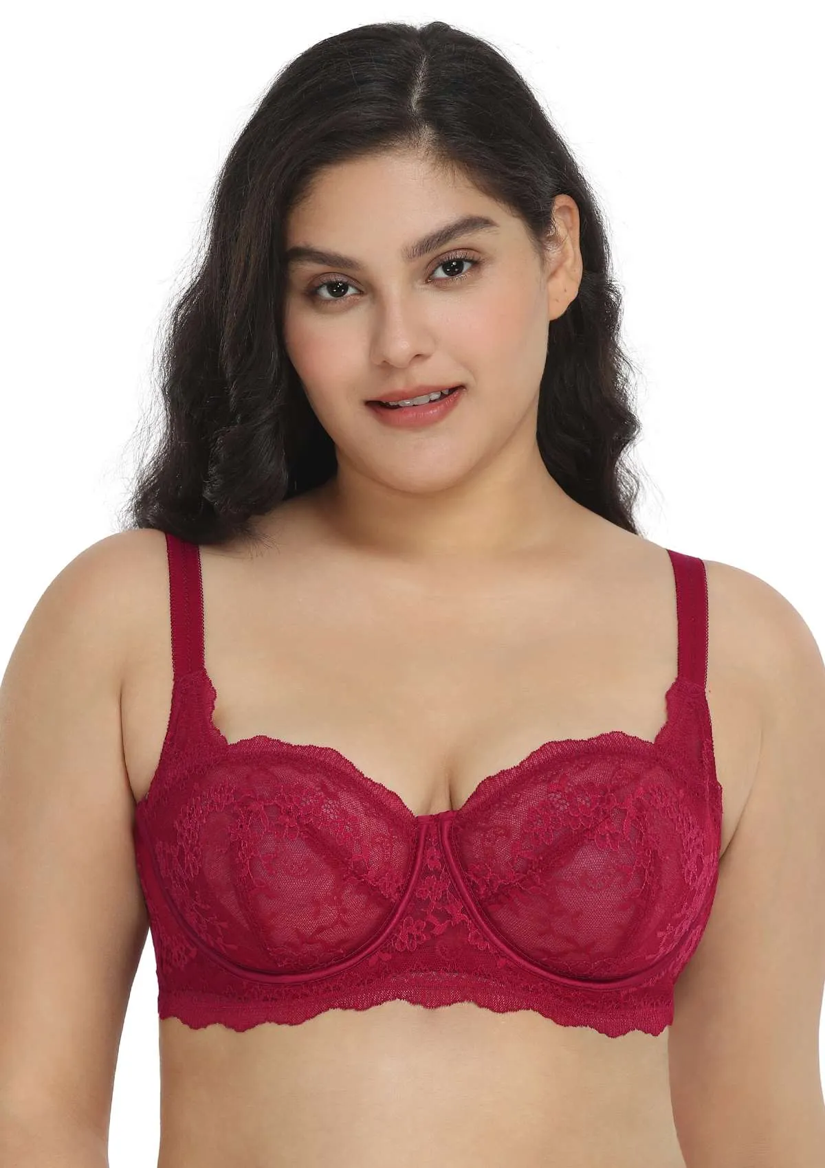 I Do Floral Lace Unlined Balconette Bra