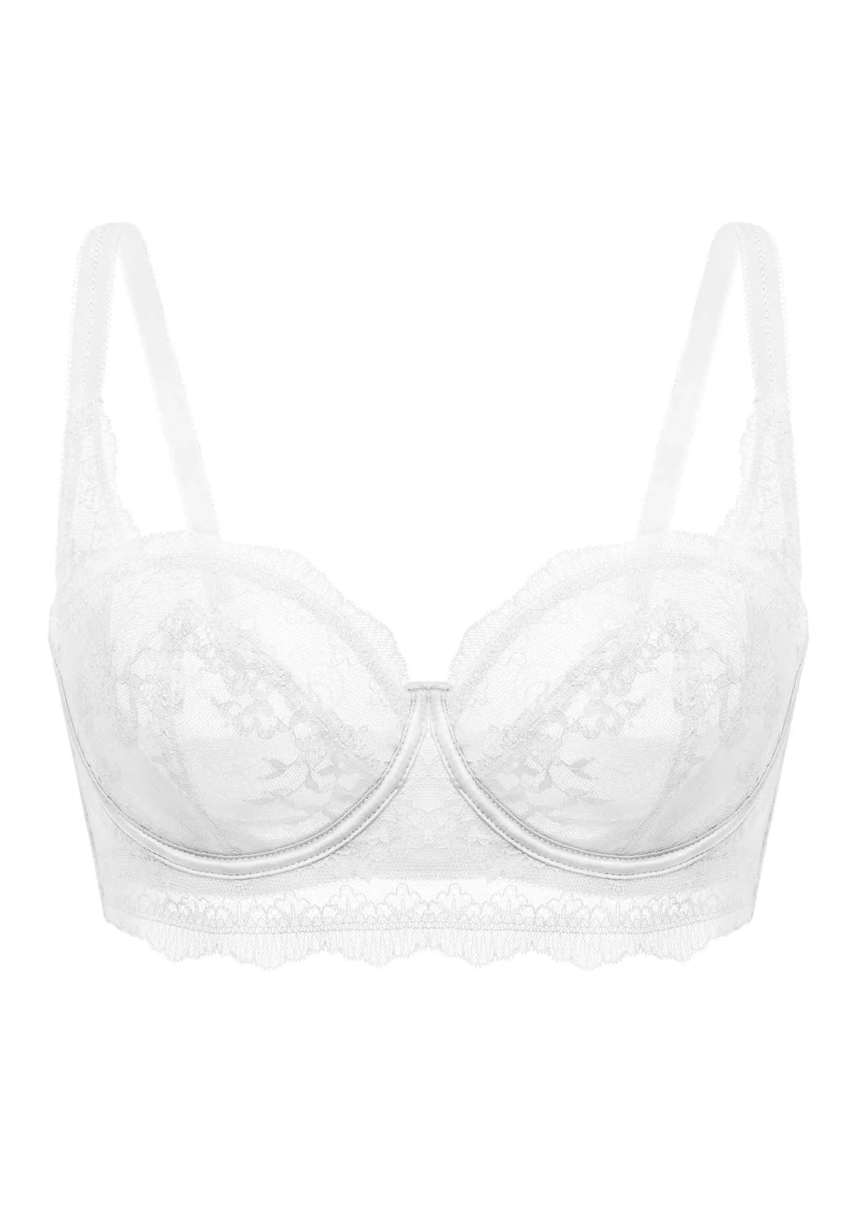 I Do Floral Lace Unlined Balconette Bra