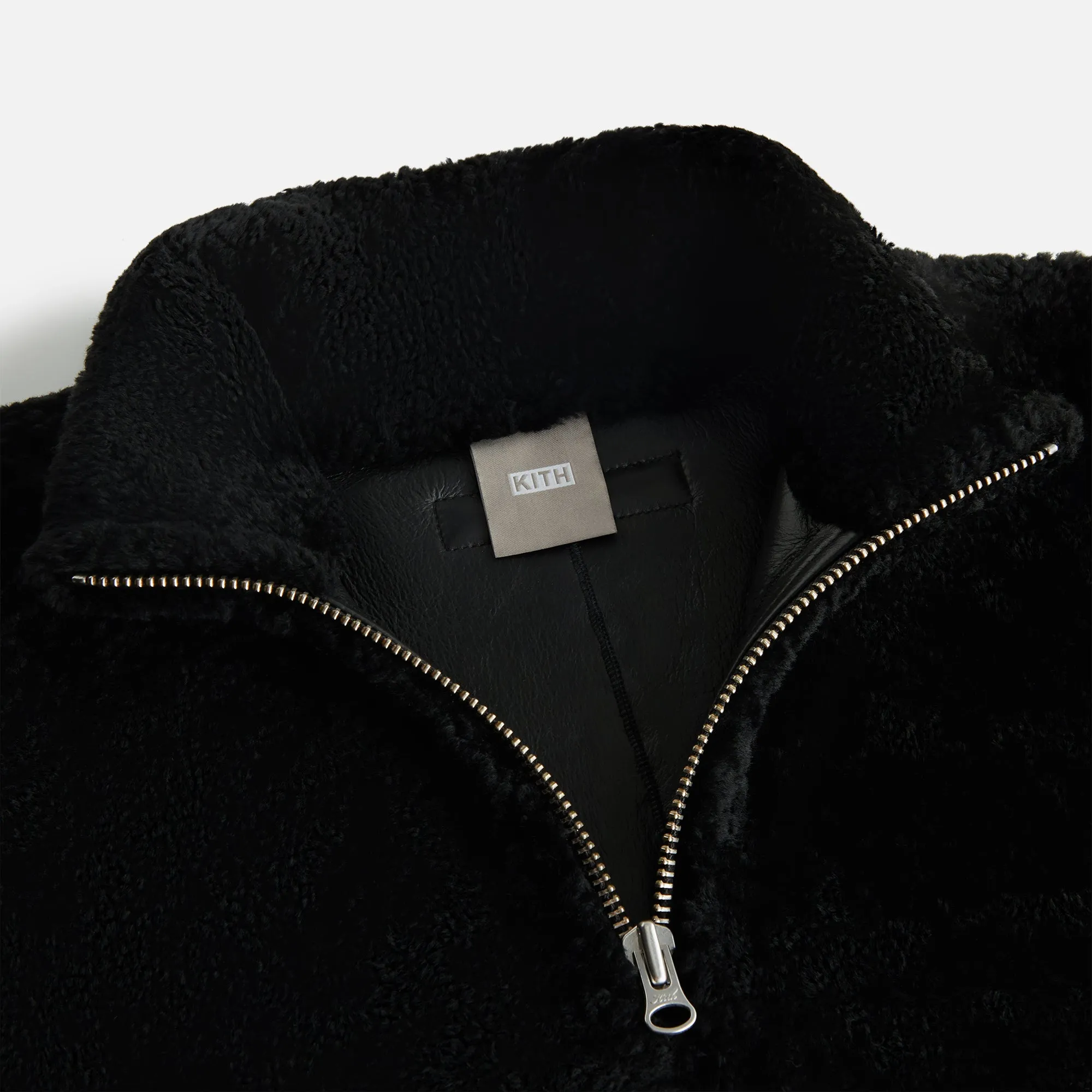 Kith Women Devyn Shearling Quarter Zip - Black