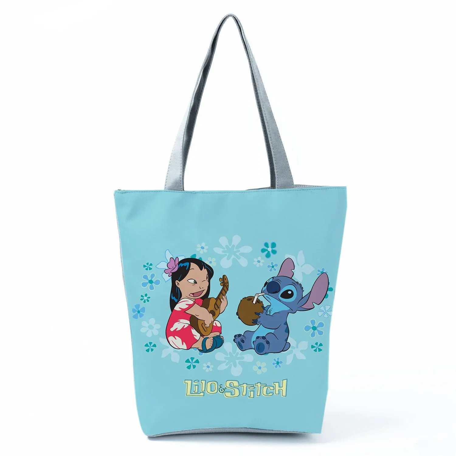 Lilo Stitch Printed Handbag Disney Animation High Capacity Reusable Shoppaing Bag Cartoon Beach Tote Bag Wholesale Dropshipping