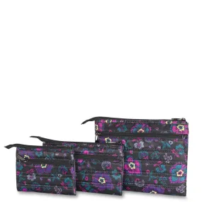 LUG Transport 3pc Storage Envelopes in Boho Floral Black