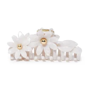 MOTHER OF PEARL PETUNIA CLAW HAIR CLIP