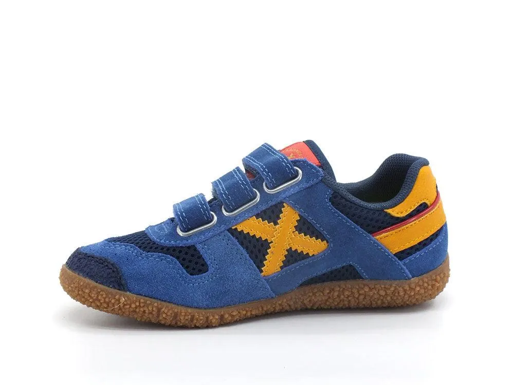 MUNICH Mini Goal 1543 Sneaker Strappi Blue Yellow 8128543