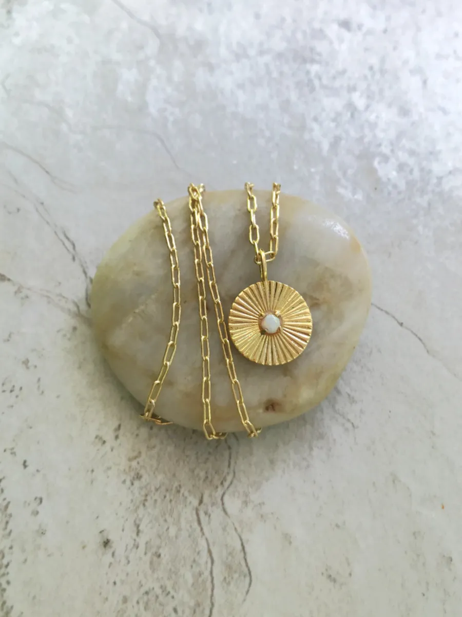 Opal Sunburst Necklace