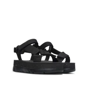    Oruga Up Black recycled PET sandals for women