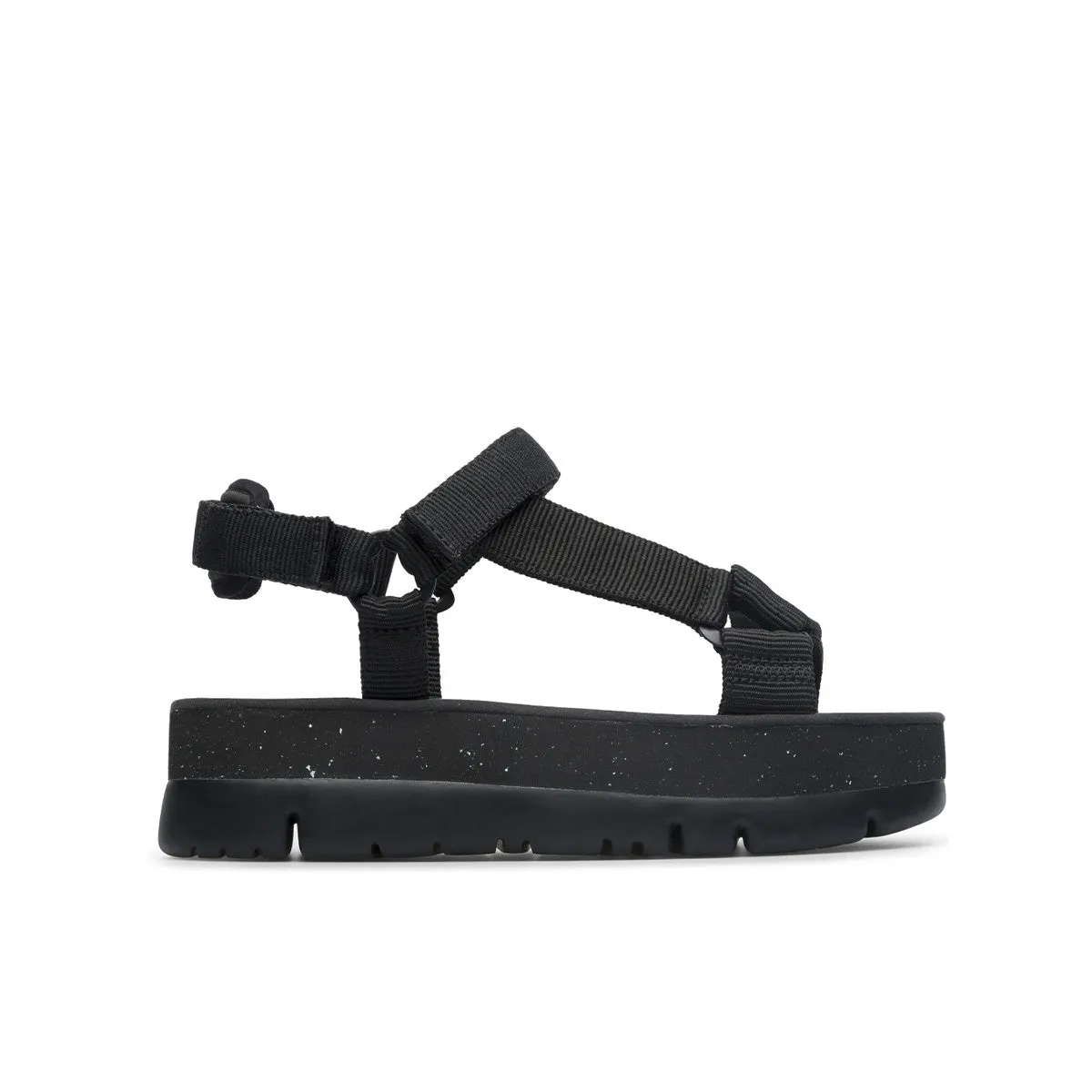    Oruga Up Black recycled PET sandals for women