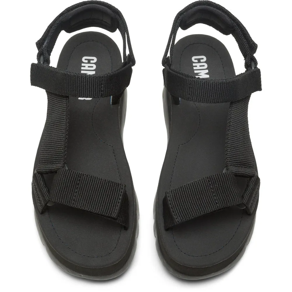    Oruga Up Black recycled PET sandals for women