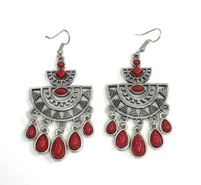 Paparazzi Accessories - SOL searching  #E285 Peg - Red Earrings