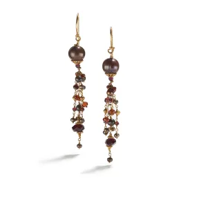 Pearl & Garnet Earrings