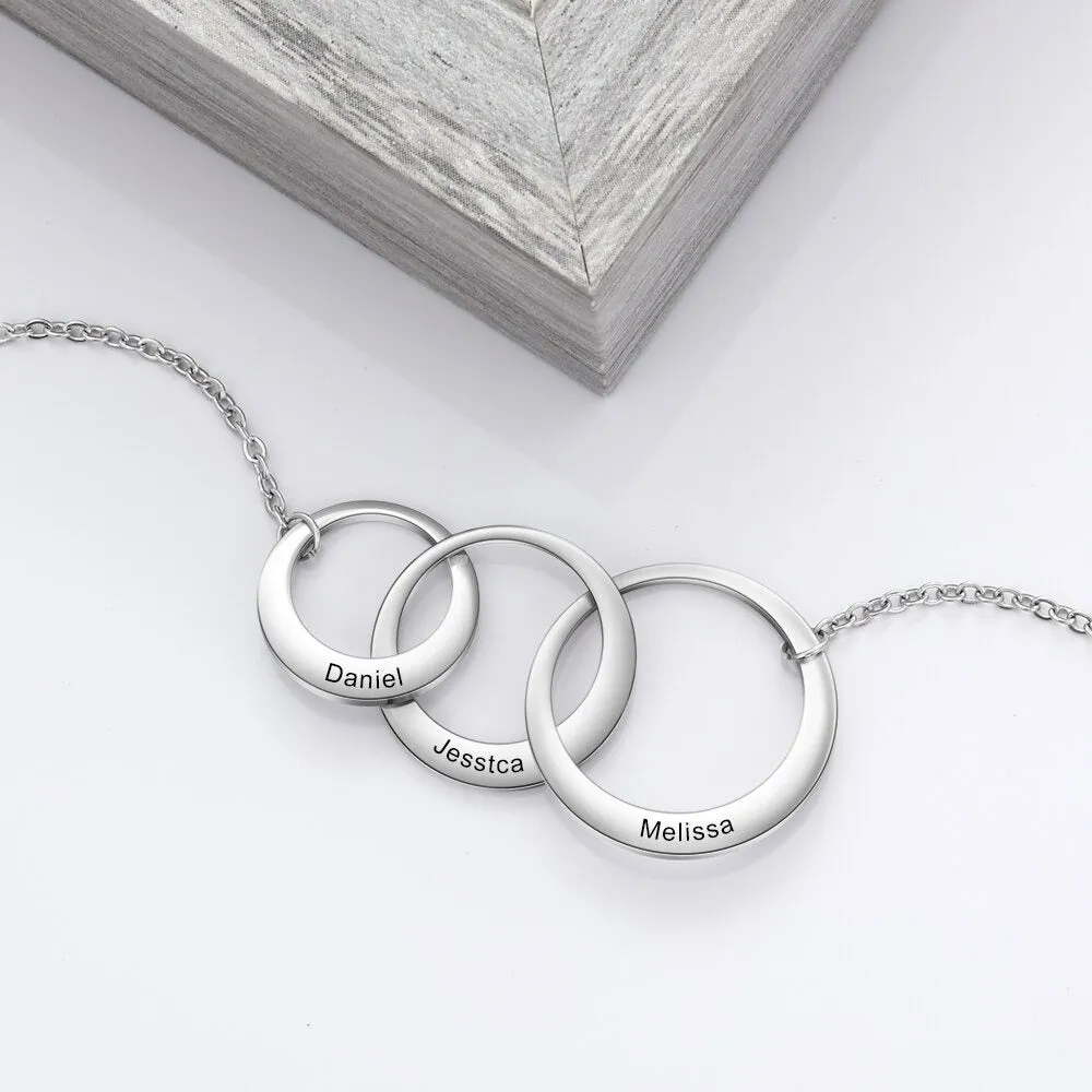 Personalized Intertwined Circle Necklace