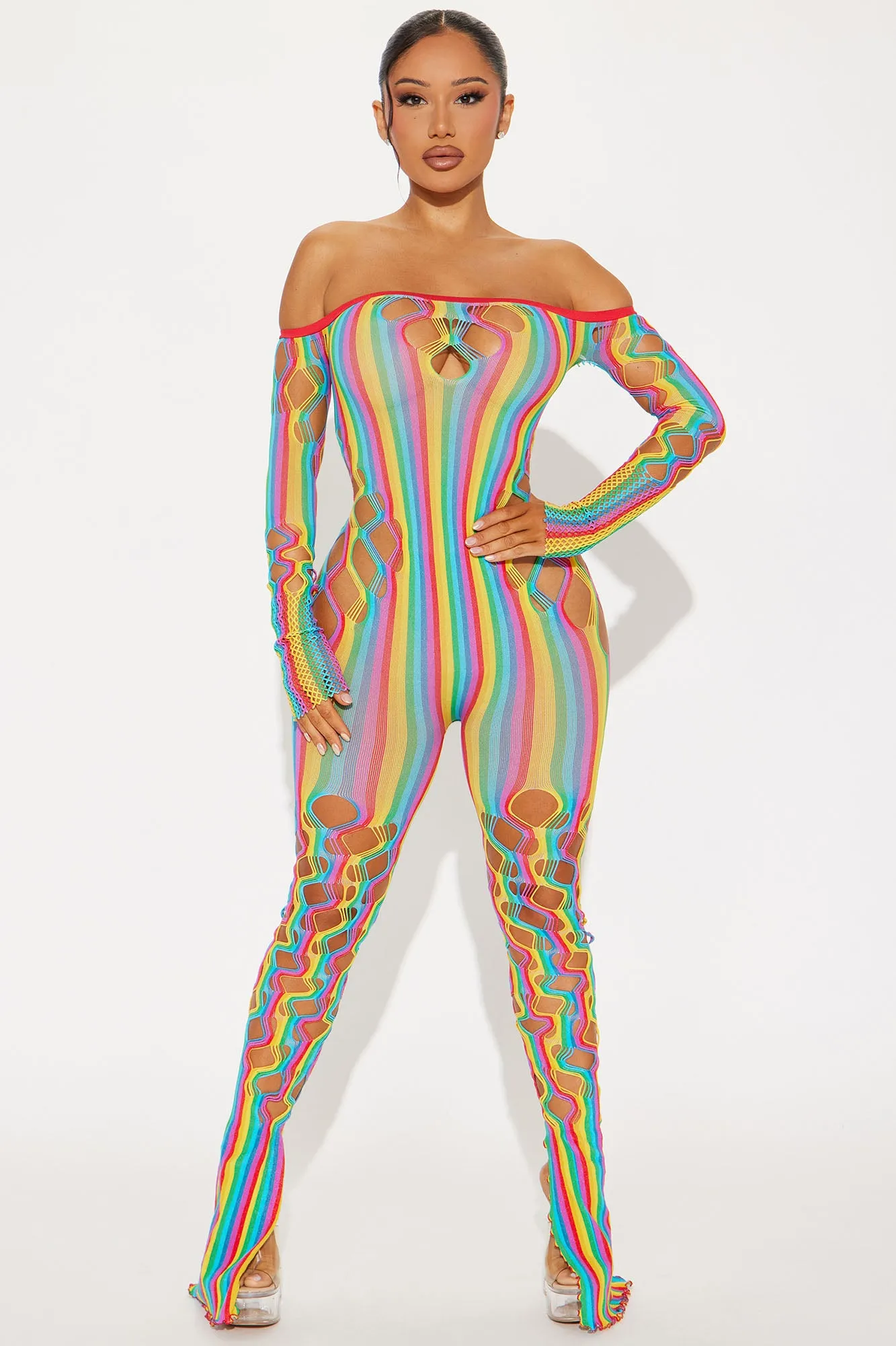 Ready For The Night Seamless Jumpsuit - Multi Color