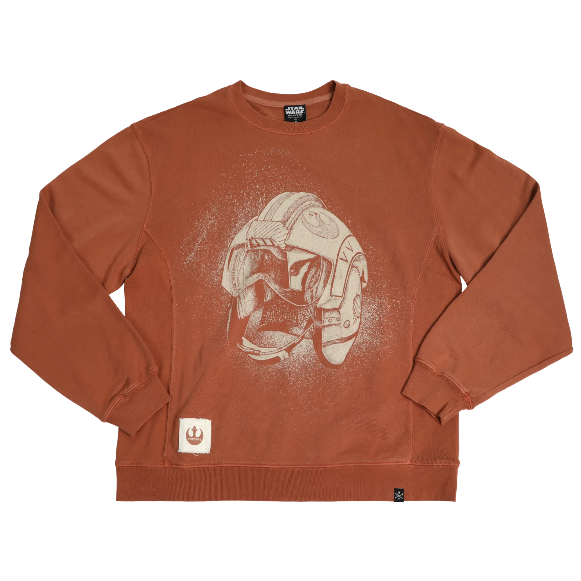 Rebel Helmet Illustration Washed Sweatshirt