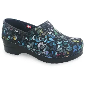 Sanita Plume Women's Printed Leather Multi Chef Clog