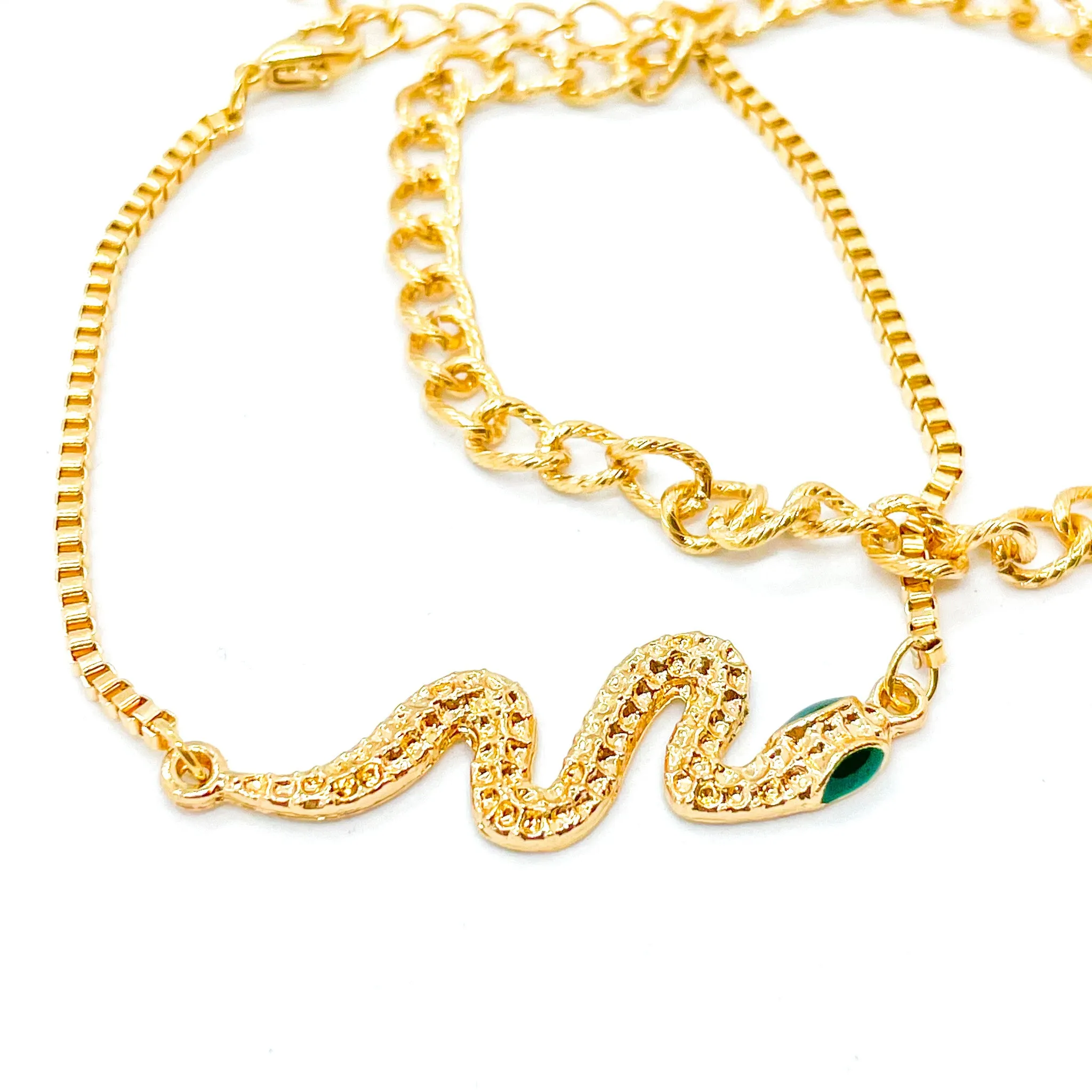 Snake Bracelet Set Gold