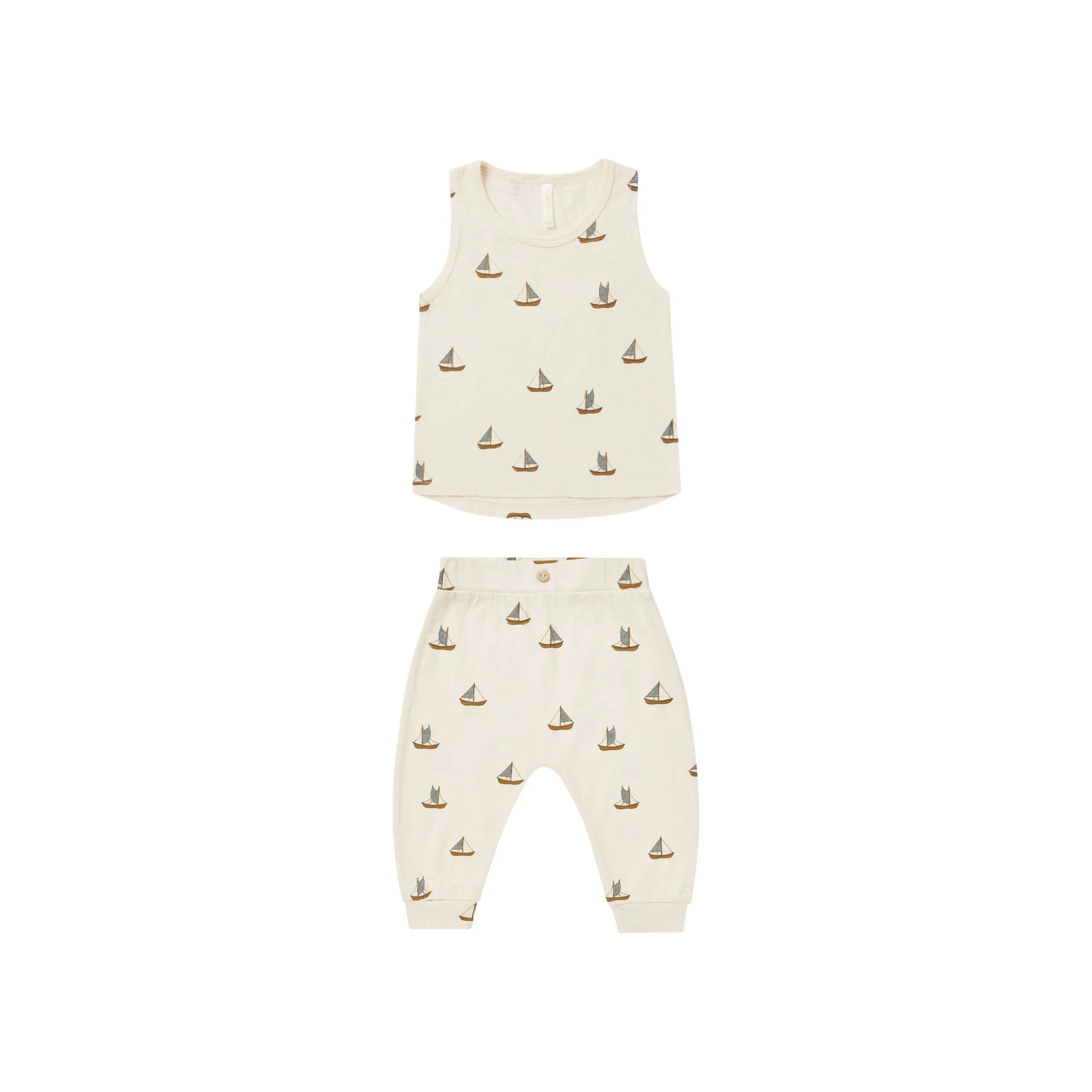 tank   slouch pant set || sailboats