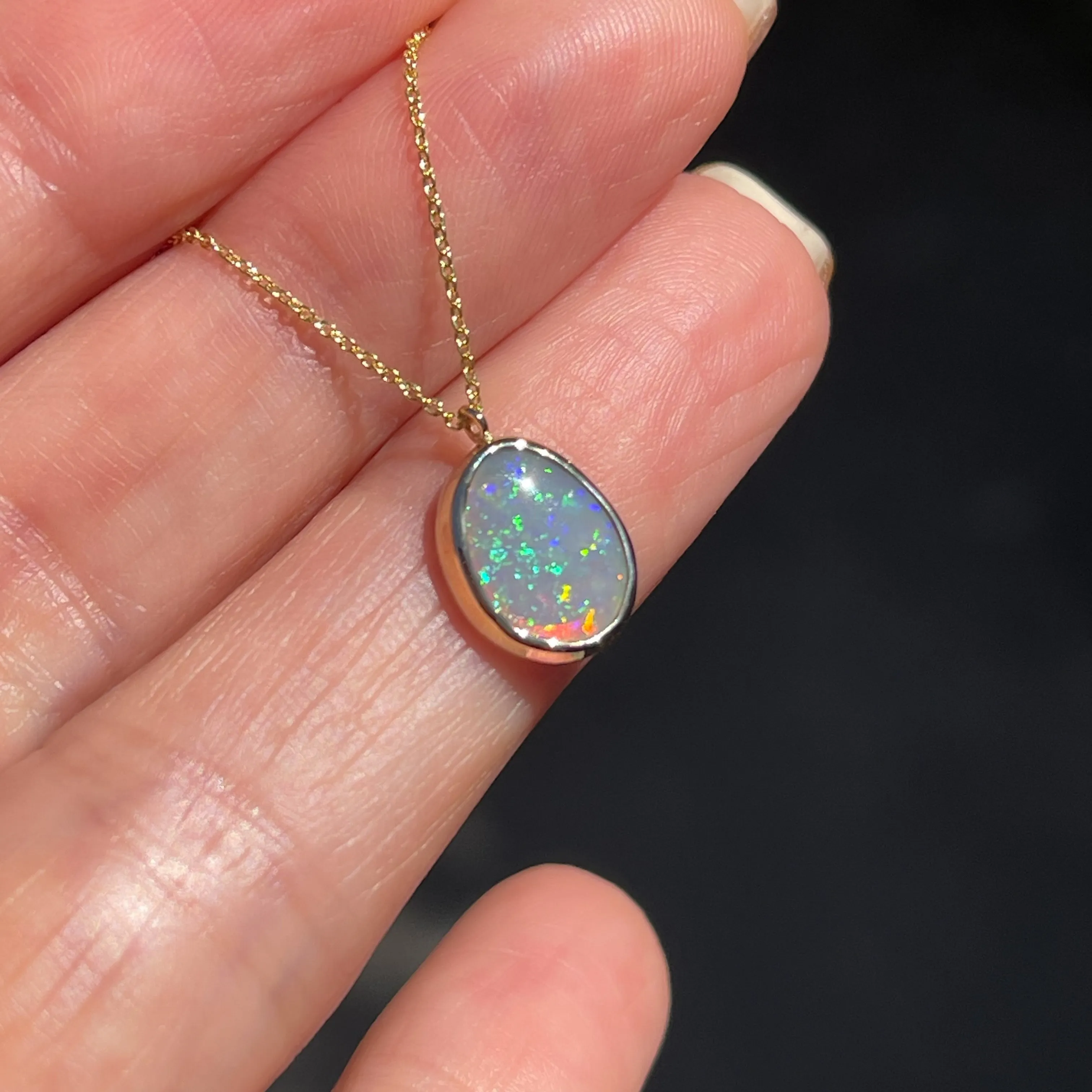 Unicorn Tear Australian Opal Necklace No. 20