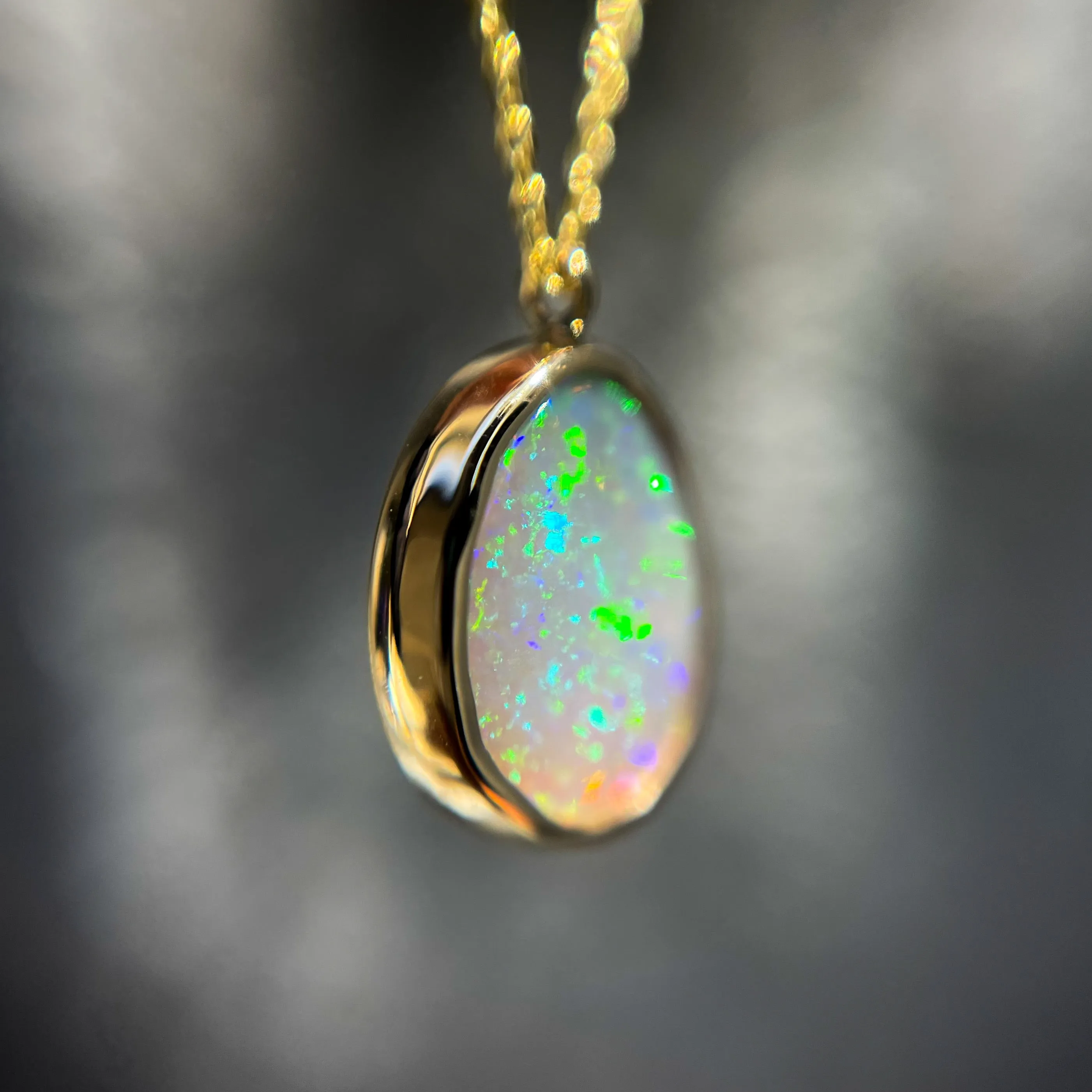 Unicorn Tear Australian Opal Necklace No. 20